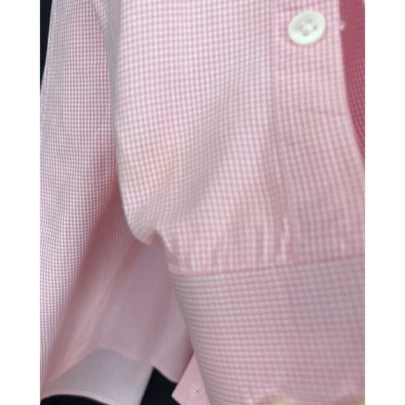 Tommy Hilfiger Men's Pink And White Gingham Long Sleeve Button Down Shirt Sz Lg - Picture 10 of 10